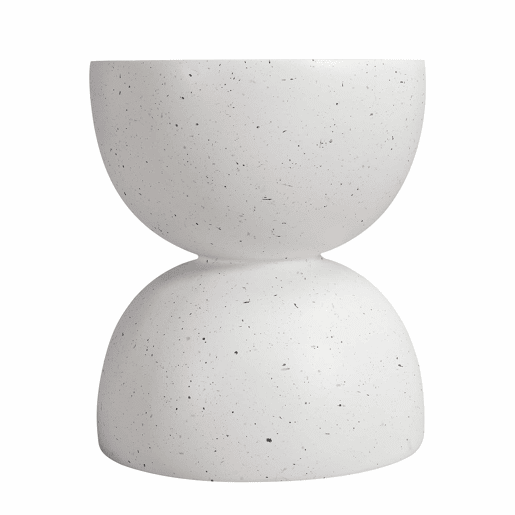 Mesa auxiliar exterior 45 cm - leve e prática, estilo moderno, para interior e exterior - branco terraço