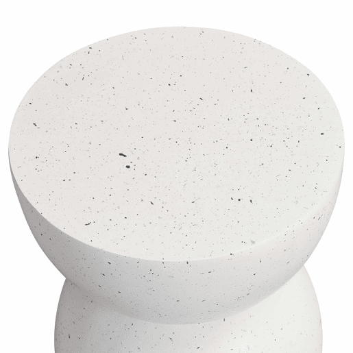 Mesa auxiliar exterior 45 cm - leve e prática, estilo moderno, para interior e exterior - branco terraço