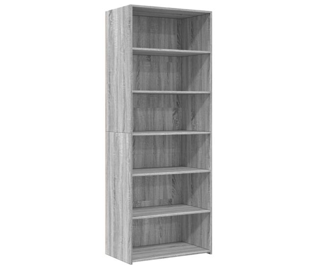 Aparador alto - mueble de almacenamiento madera de ingeniería gris sonoma 70x41x185 cm es1322