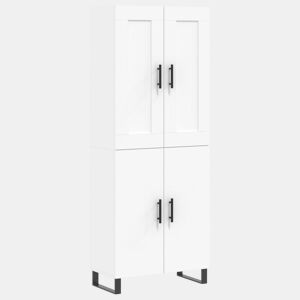 Armário alto - Bufete - Móvel de apoio 69,5x34x180 cm derivados de madeira branco pt714