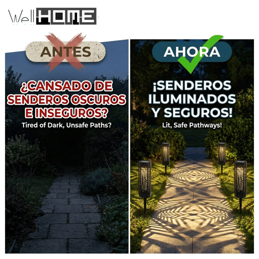 Kit Well Home com 4 Lâmpadas Solares LED