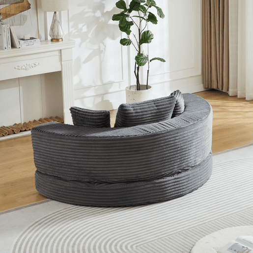 Sofá-cama 2 em 1 - conversível, compacto, com bolsos nos braços - cinzento