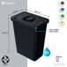 Cubo para sistema de reciclaje KEDEN. Cubo para sistema de reciclaje KEDEN. Negro