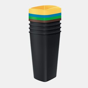 Conjunto KEDEN com 4 recipientes para reciclagem, 25L cada.