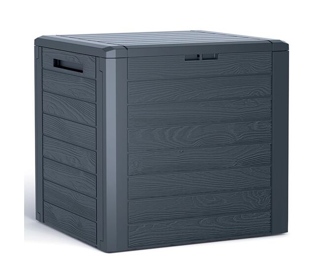 Baúl de jardín woodebox 140l., dimensiones (mm) 585x460x550, color antracita