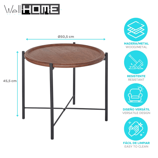 Mesa de centro redonda 'Mesta' da Well Home