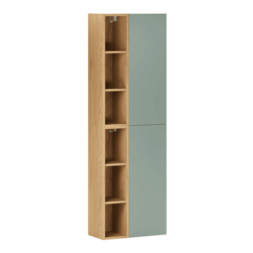 Conjunto móvel sob-lavatório 80cm e coluna Oria Verde mate Conjunto móvel sob-lavatório 80cm e coluna Oria Verde mate
