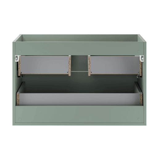 Conjunto móvel sob-lavatório 80cm e coluna Oria Verde mate Conjunto móvel sob-lavatório 80cm e coluna Oria Verde mate