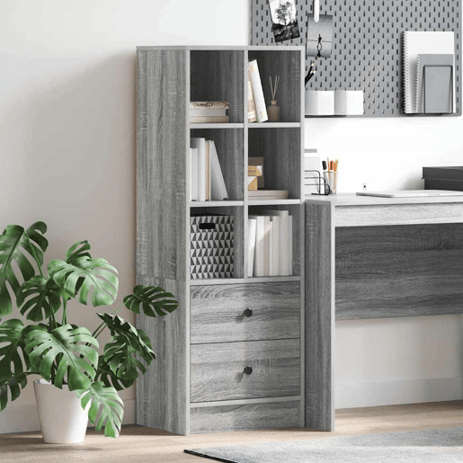 Aparador - Bufete - Móvel de apoio com gaveta Cinza Sonoma 45,5 x 34 x 127 cm pt377