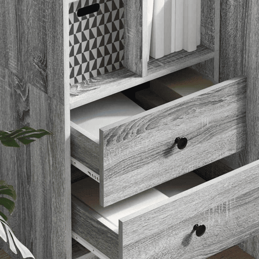 Aparador - Bufete - Móvel de apoio com gaveta Cinza Sonoma 45,5 x 34 x 127 cm pt377