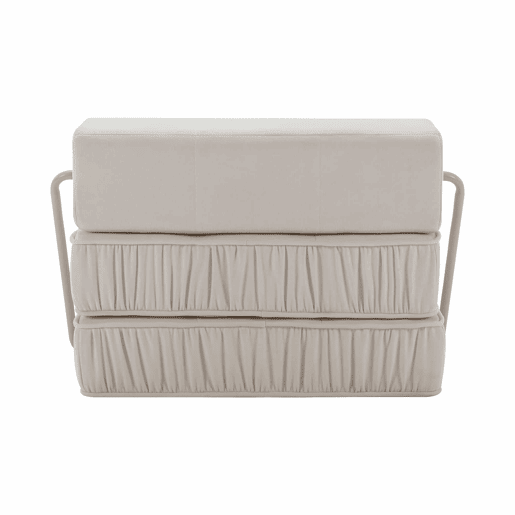 Sofá-cama dobrável de 1 lugar - poltrona convertível, futon, colchão de chão, almofada traseira removível - branco