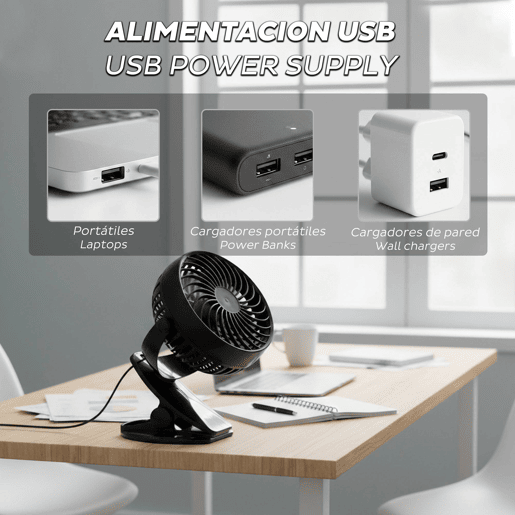 Conjunto de 2 ventiladores de mesa Well Home Conjunto de 2 ventiladores de mesa Well Home