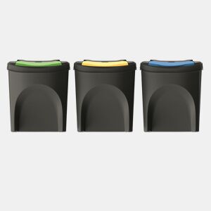 Conjunto de 3 latas de lixo 100% KEDEN SORTIBOX
