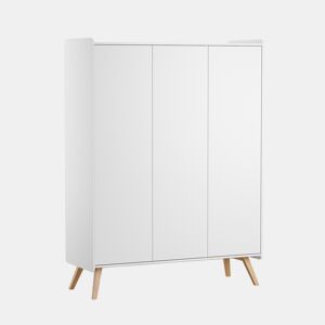 Roupeiro de 3 portas Vox Vintage Branco e Madeira