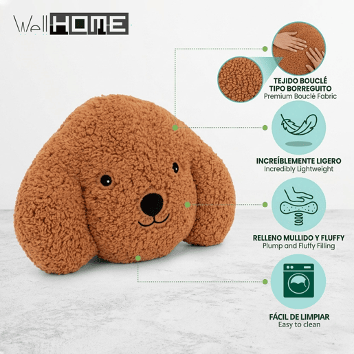 Almofada decorativa Well Home Scott com cabeça de cachorro