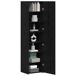 Aparador alto - Mueble de almacenamiento 2 pcs Aparador alto - Mueble de almacenamiento 2 pcs Negro