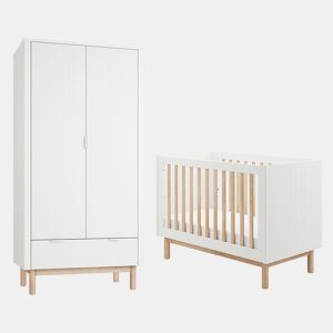 Berço evolutivo 60x120 e roupeiro 2 portas Pinio Miloo Branco