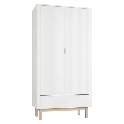 Berço evolutivo 60x120 e roupeiro 2 portas Pinio Miloo Branco