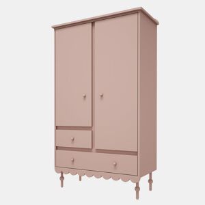 Roupeiro 2 portas 2 gavetas Wood Luck Babushka Rosa