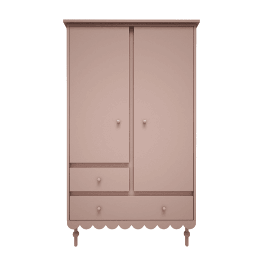 Roupeiro 2 portas 2 gavetas Wood Luck Babushka Rosa