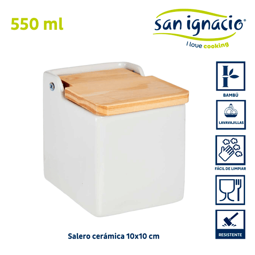 Saleiro quadrado com tampa, coleção VESSIA