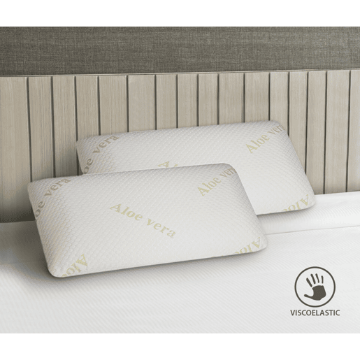 Conjunto de 2 almofadas Visco Aloe Vera da SonnoMattress 70x35 Conjunto de 2 almofadas Visco Aloe Vera da SonnoMattress 70x35
