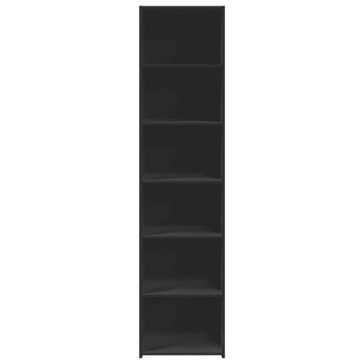 Armário alto - Bufete - Móvel de apoio 45x41x185 cm derivados de madeira preto pt1346