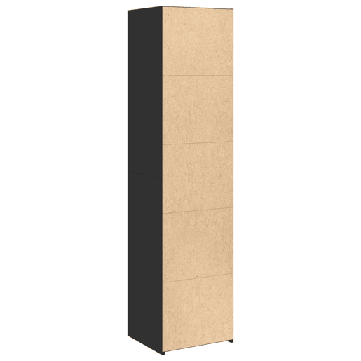 Armário alto - Bufete - Móvel de apoio 45x41x185 cm derivados de madeira preto pt1346