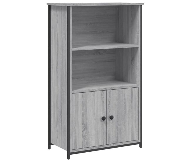 Aparador alto - mueble de almacenamiento madera de ingeniería gris sonoma 62x32x103,5 cm es1302