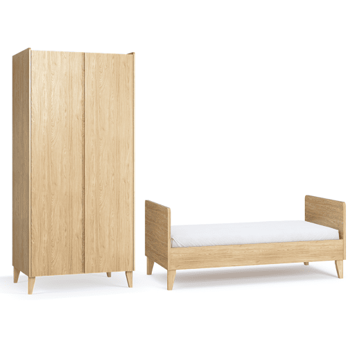 Berço evolutivo 70x140 roupeiro 2 portas Vox Muve Madeira