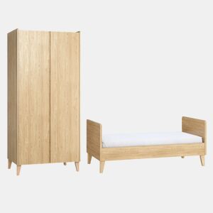 Berço evolutivo 70x140 roupeiro 2 portas Vox Muve Madeira