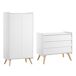 Cómoda 3 cajones y armario 2 puertas Vox Vintage Madera 100 Cómoda 3 cajones y armario 2 puertas Vox Vintage Madera 100 Blanco