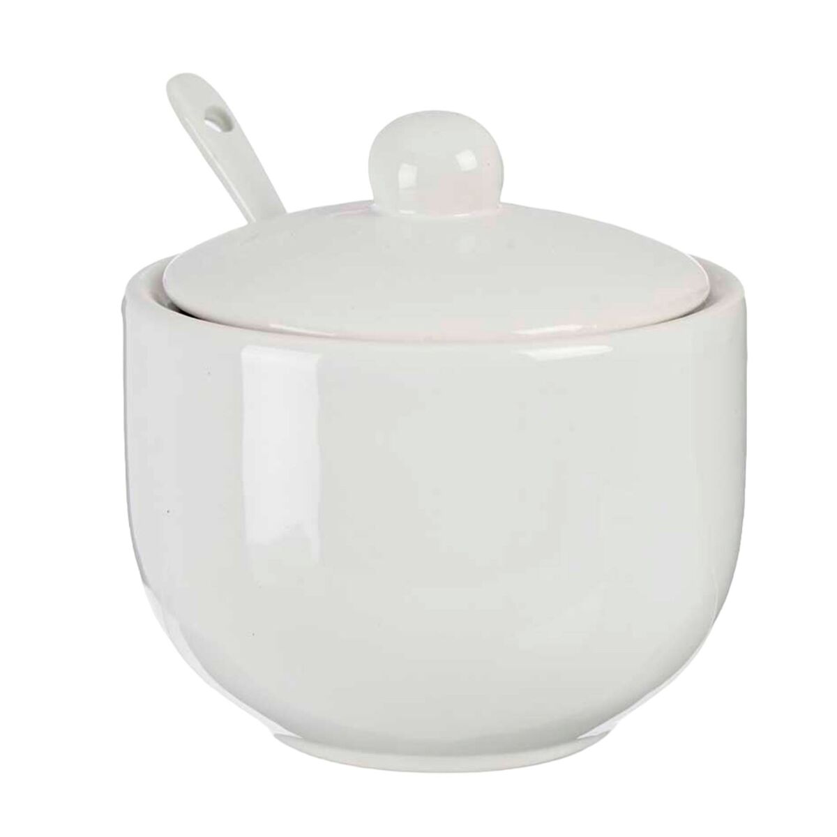 Azucarero blanco con cuchara colección vessia