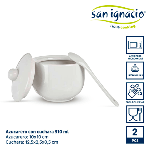 Açucareiro com colher da coleção VESIA