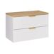 Conjunto de mueble y columna de Oria 80 Conjunto de mueble y columna de Oria 80 Blanco
