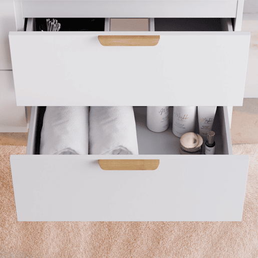 Conjunto de móvel e coluna Oria Branco mate 80 cm Conjunto de móvel e coluna Oria Branco mate 80 cm