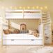 Cama litera Cama litera Natural/ Blanco