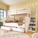 Cama litera Cama litera Natural/ Blanco