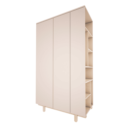 Berço evolutivo 70x140 e roupeiro 2 portas Wood Luck Romy Cachemira