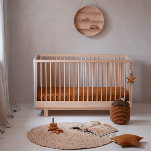 Berço evolutivo 70x140 e roupeiro 2 portas Wood Luck Romy Cachemira