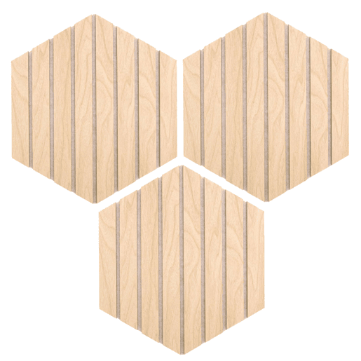 Conjunto de 3 painéis decorativos hexagonais 'Colva' da Well Home