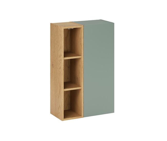 Armario de pared oria de 3 nichos verde mate