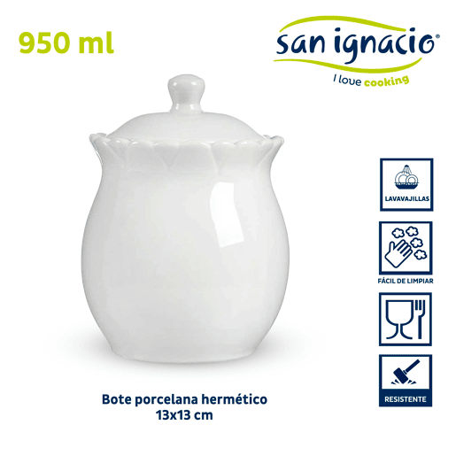 Pote grande de porcelana hermético de 950ml da coleção VESSIA