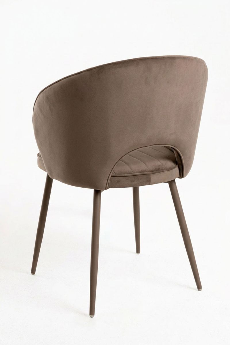 Silla milbur terciopelo - taupe