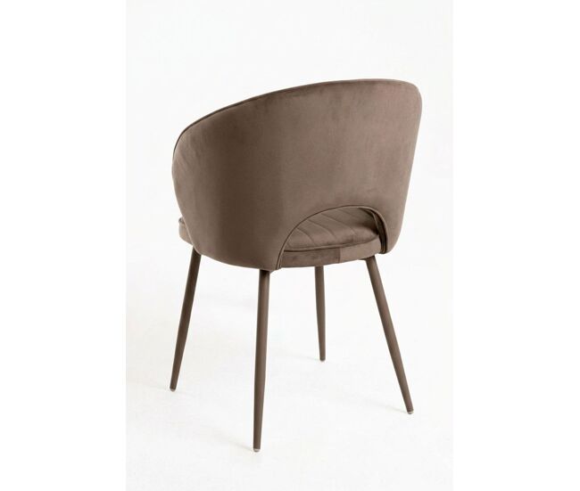 Silla milbur terciopelo - taupe
