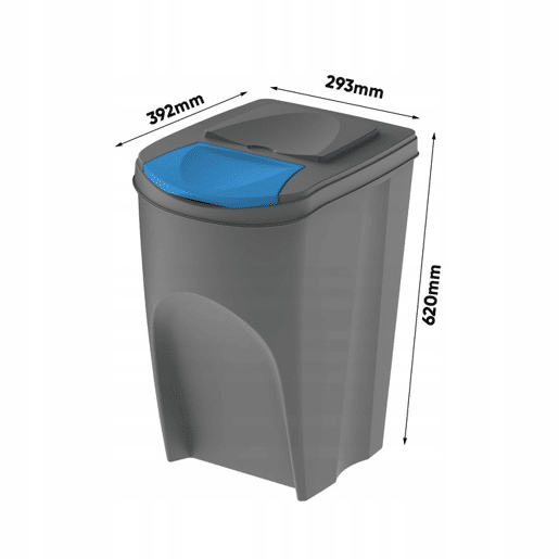 Conjunto de 3 lixeiras KEDEN SORTIBOX para lixo e reciclagem.