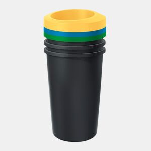 Conjunto KEDEN com 3 lixeiras de reciclagem, 45L cada.