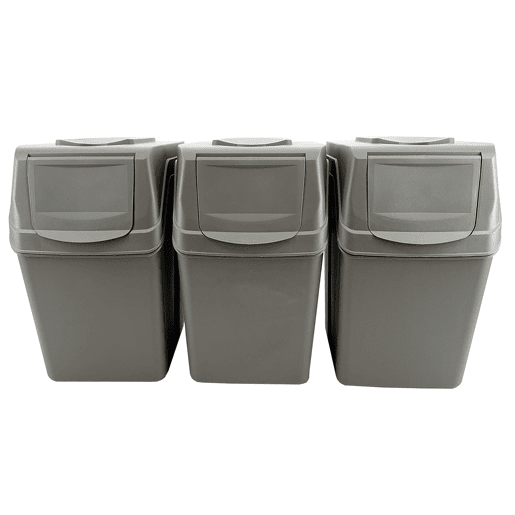 Conjunto de 3 latas de lixo