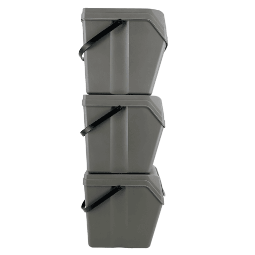 Conjunto de 3 latas de lixo