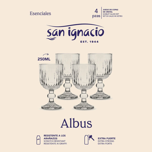 Conjunto de 4 copos de cristal San Ignacio de 300ml Conjunto de 4 copos de cristal San Ignacio de 300ml